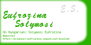 eufrozina solymosi business card